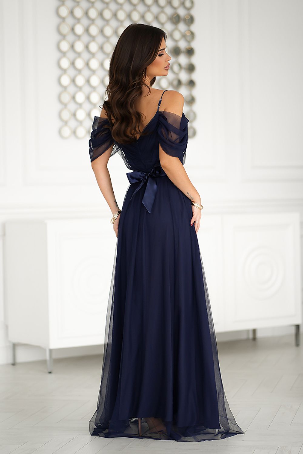 Langes Kleid model 203757 Bicotone