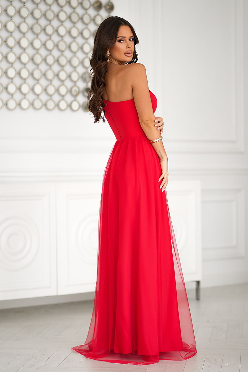 Langes Kleid model 204863 Bicotone