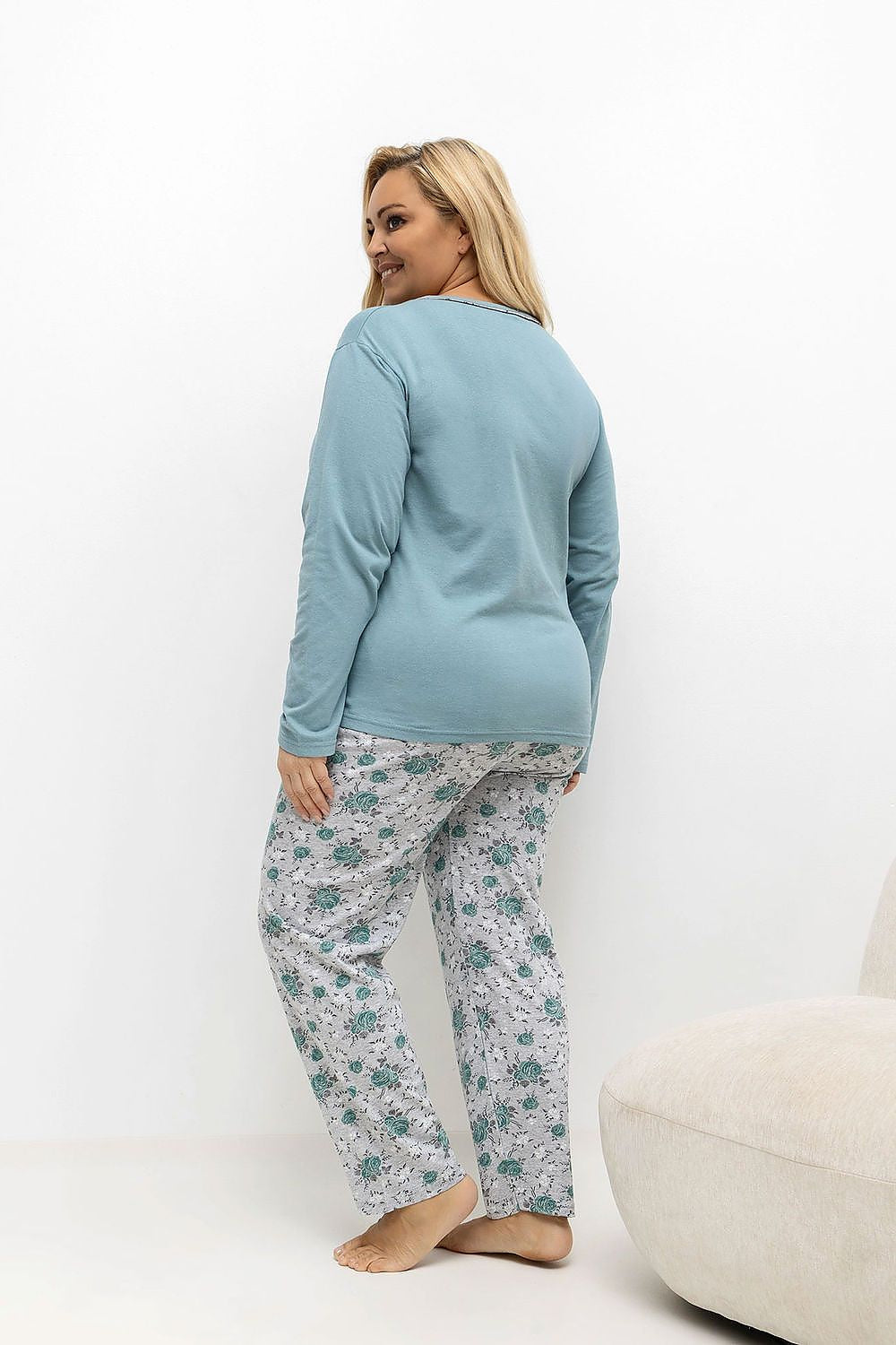 Übergrößen-Pyjama model 221190 Forever Pink
