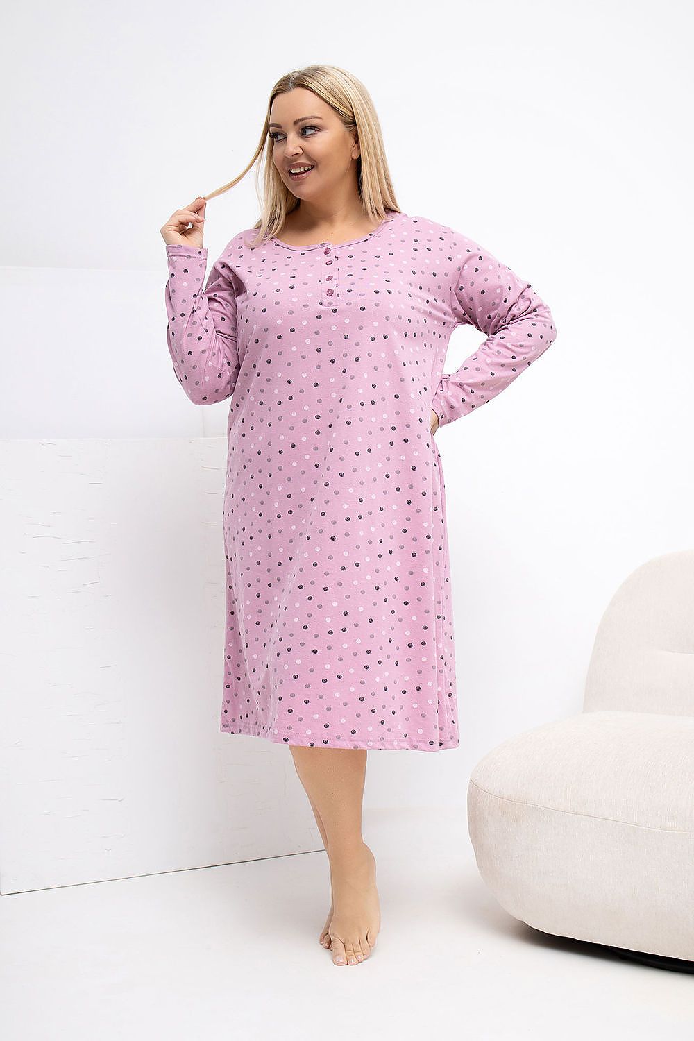 Nachthemden in großen Größen model 223303 Forever Pink