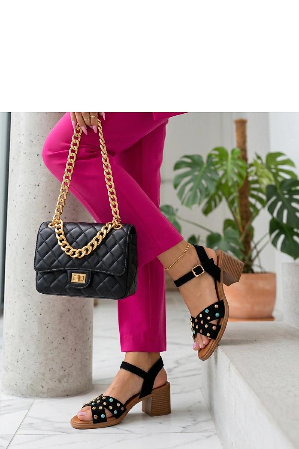 Sandalen mit Absatz model 228219 Solea