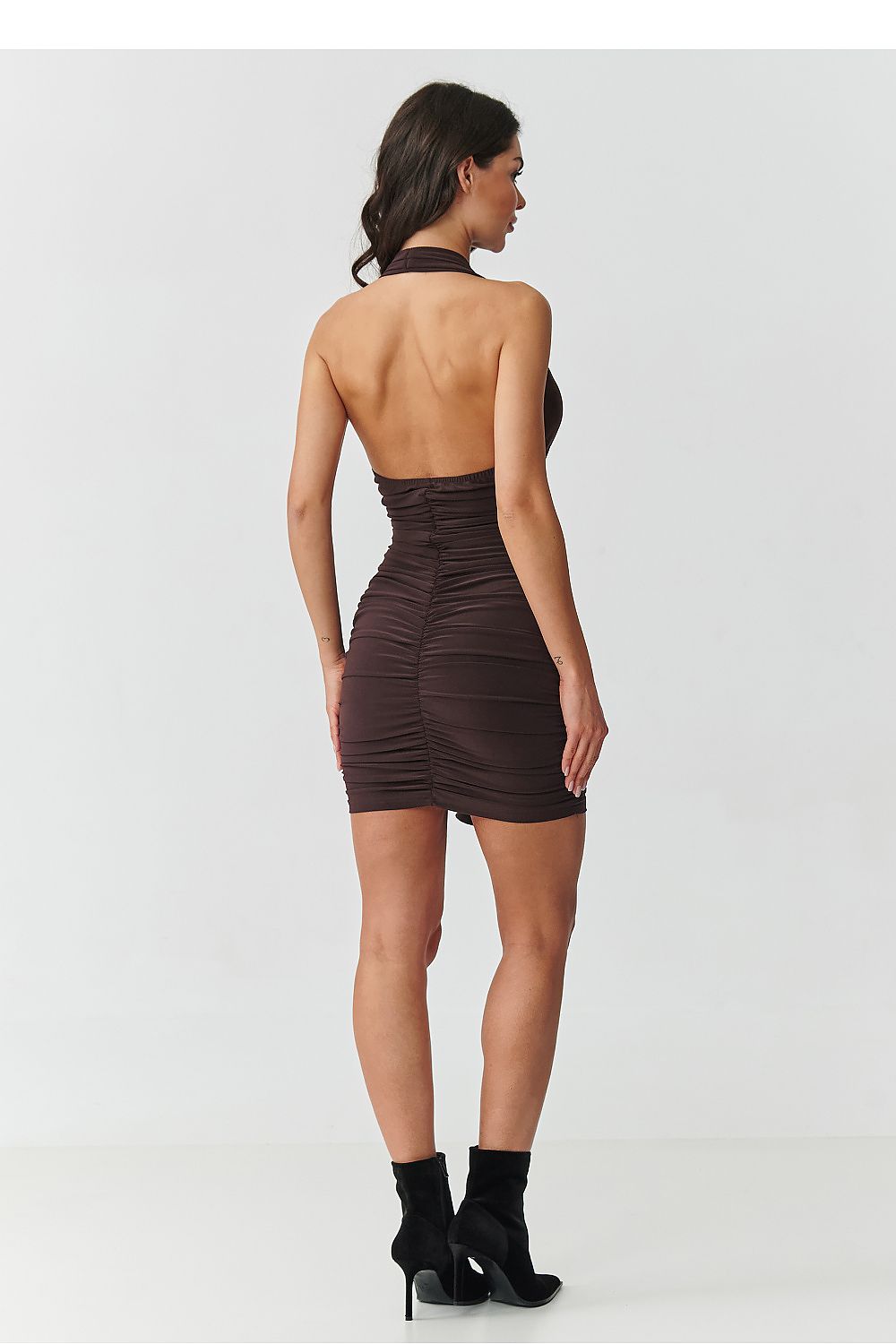 Kurzes Kleid model 228319 Makadamia