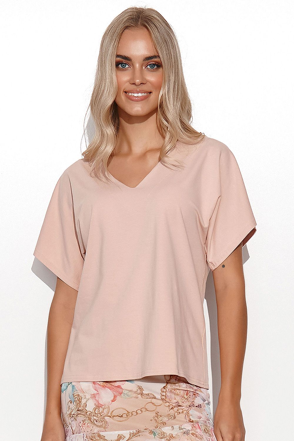 Bluse model 178563 Makadamia