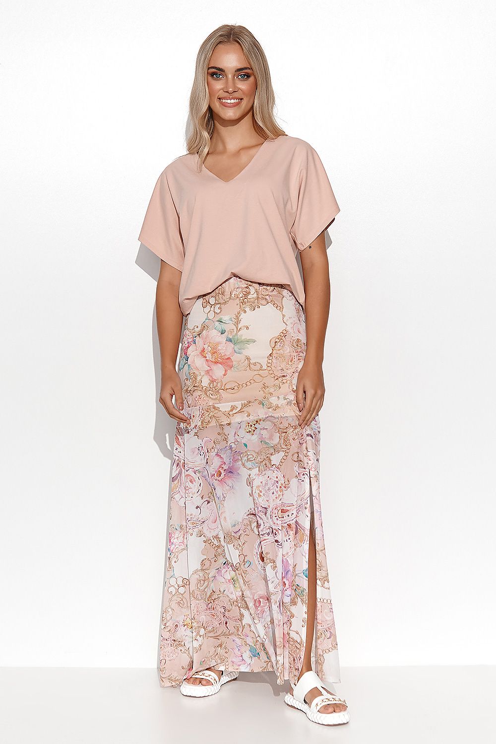 Bluse model 178563 Makadamia