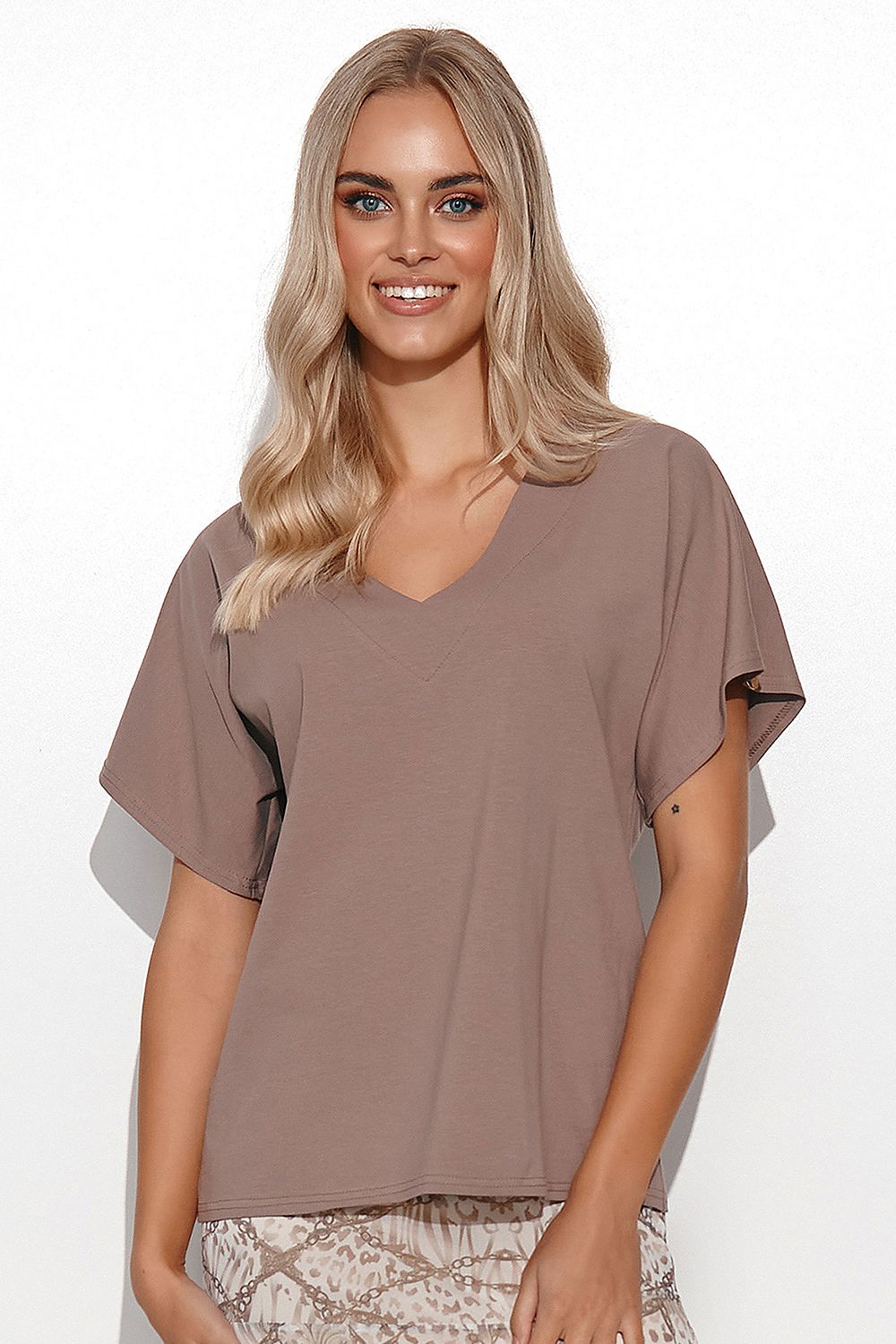 Bluse model 178565 Makadamia
