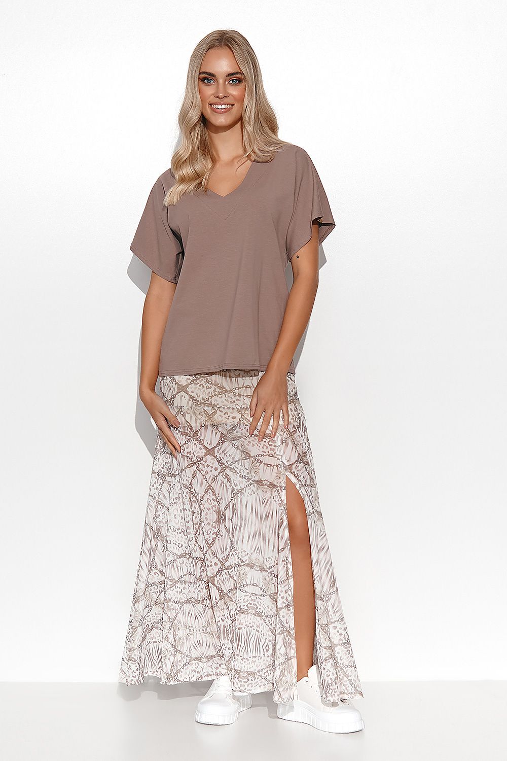 Bluse model 178565 Makadamia