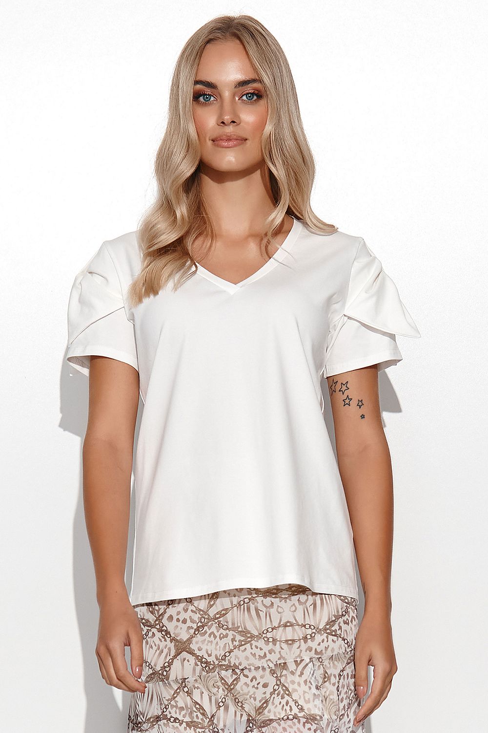 Bluse model 180759 Makadamia