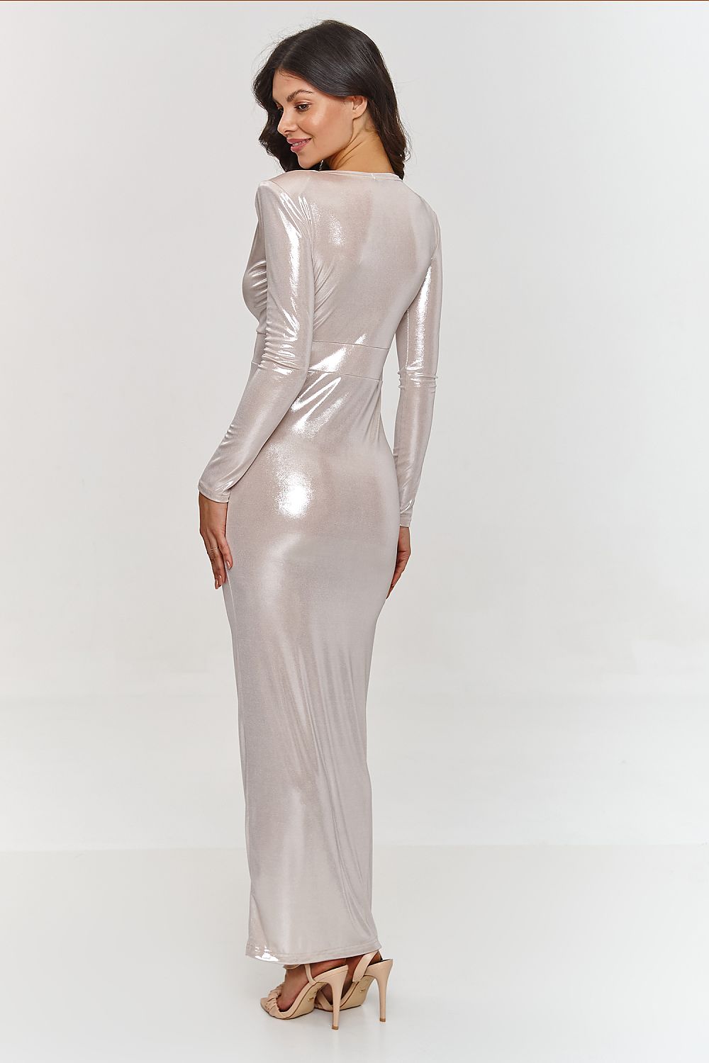  Langes Kleid model 209575 Makadamia 