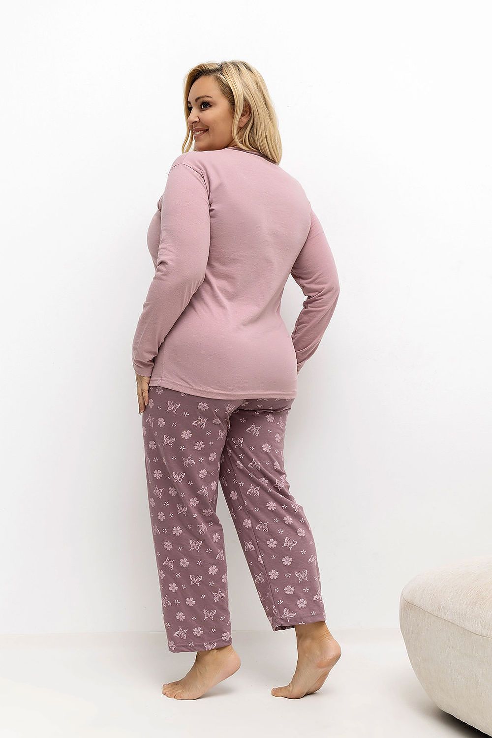  Übergrößen-Pyjama model 221186 Forever Pink 