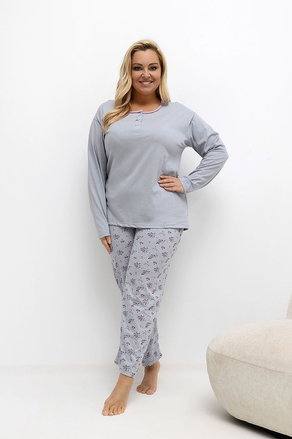  Übergrößen-Pyjama model 221195 Forever Pink 