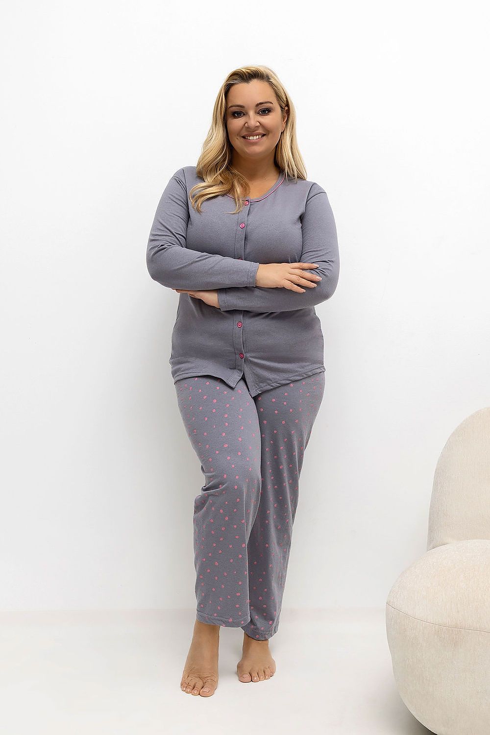  Übergrößen-Pyjama model 221198 Forever Pink 