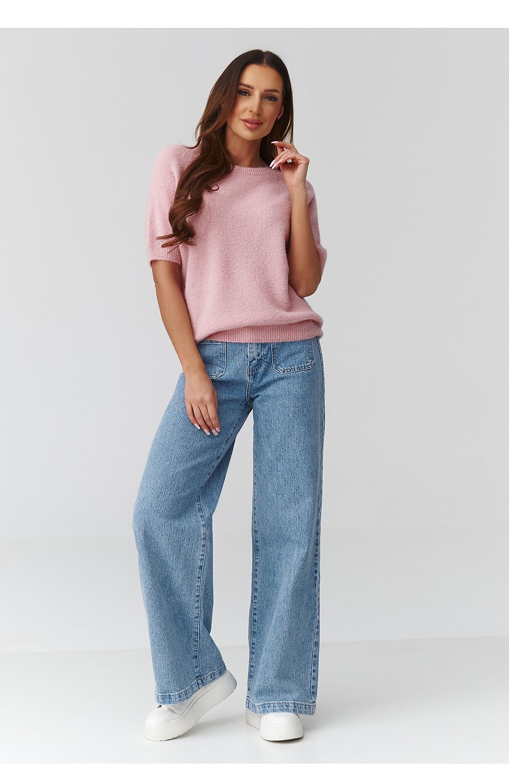  Kurzarm Pullover model 224079 Makadamia 